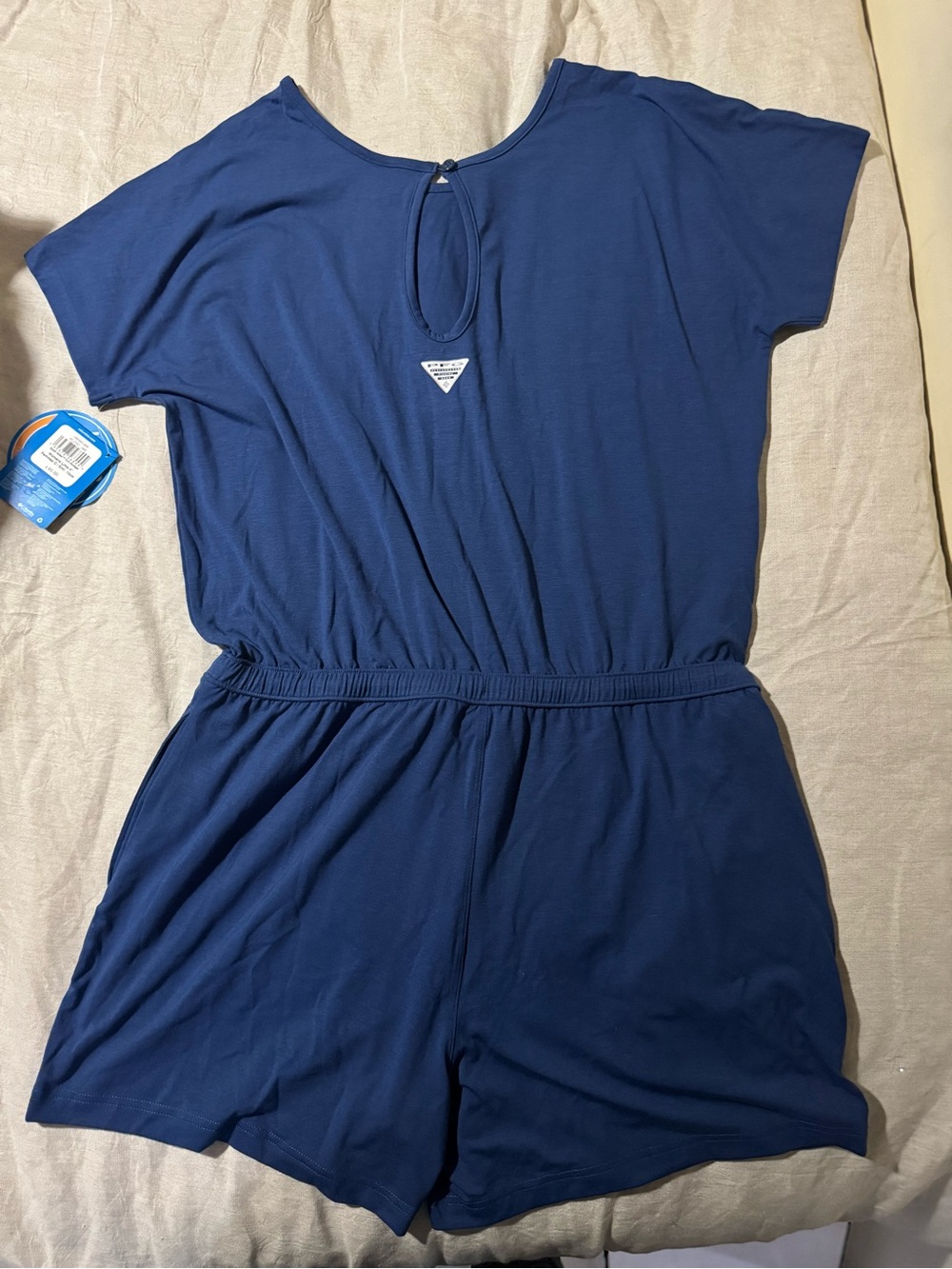 Columbia Navy Women’s One-Piece Romper with Drawstring Waist Size XL Nwt - Picture 4 of 9